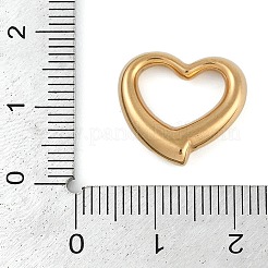 304ステンレスペンダント  ハートチャーム  ゴールドカラー  15x16.5x4mm&nbsp;STAS-M078-01B-G