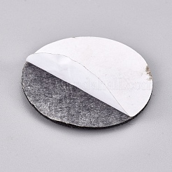 粘着性フェルト生地サークル  DIYのプロジェクトのための  フラットラウンド  ブラック  37x1mm&nbsp;X-DIY-WH0167-67D