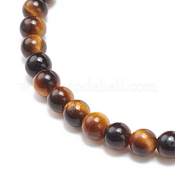 7Pcs 7 Style Natural Mixed Gemstone & Alloy Saint Benedict Medal Beaded Stretch Bracelets Set&nbsp;BJEW-JB08877
