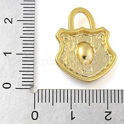ラックメッキ真鍮ガラスペンダント  エナメル  長持ちメッキ  鉛フリー＆カドミウムフリー  18KGP本金メッキ  ロック  ミックスカラー  22x17.5x4mm  穴：4x4.5mm&nbsp;KK-G515-02A