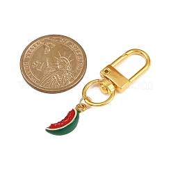 合金エナメルフルーツペンダント装飾6個  合金回転式ナスカン付き  混合図形  45~52mm&nbsp;HJEW-JM04032