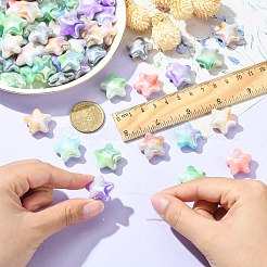 70Pcs UV Plating Rainbow Iridescent Acrylic Beads&nbsp;PACR-CJ0001-30