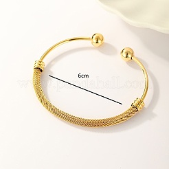 201 Stainless Steel Cuff Bracelet for Women&nbsp;TM3907