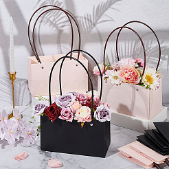 12Pcs 2 Colors Kraft Paper Bouquet Storage Tote Bags&nbsp;ABAG-BC0001-67