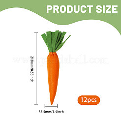Easter Theme Imitation Carrot Non-woven Fabrics & Polyester Decoration&nbsp;DJEW-WH0015-201