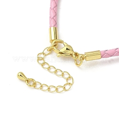 3MM Braided Round Imitation Leather Cord Bracelet Making&nbsp;MAK-S075-01G-R