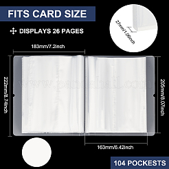 26 Pages Rectangle Plastic Card Storage Albums&nbsp;AJEW-WH0348-29B