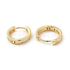 Clear Cubic Zirconia Hinged Hoop Earrings&nbsp;EJEW-F288-09G