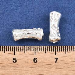 真鍮マイクロペーブクリアキュービックジルコニアビーズ  ドットのある列  銀  16x6mm  穴：2.2mm&nbsp;KK-Z162-21S