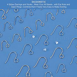 120Pcs 4 Style 316 Stainless Steel French Earring Hooks&nbsp;STAS-DC0009-02