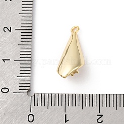 Brass Pave Clear Cubic Zirconia Pendants&nbsp;KK-V016-07G