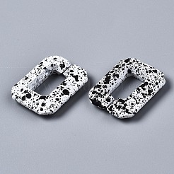 Spray Painted CCB Plastic Linking Rings&nbsp;X-CCB-Q091-017A