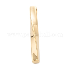 304ステンレスペンダント  手動研磨  ねじれた四角形  ミックスカラー  41x5.5x5.5mm  穴：3mm&nbsp;STAS-F272-05