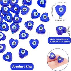 Handmade Evil Eye Lampwork Beads Strands&nbsp;LAMP-NB0001-63