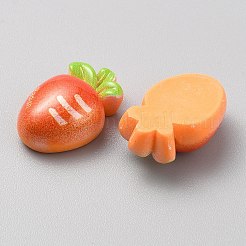 不透明樹脂デコデンカボション  野菜  ニンジン  23x15x9mm&nbsp;CRES-CJC0010-04D