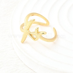 Brass Cuff Rings for Women&nbsp;RJEW-F184-08B-G