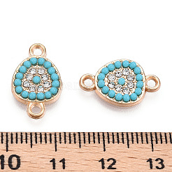 Alloy Rhinestone Links connectors&nbsp;X-ALRI-T004-32LG