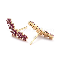 Flower Sparkling Cubic Zirconia Stud Earrings for Her&nbsp;ZIRC-C025-10G