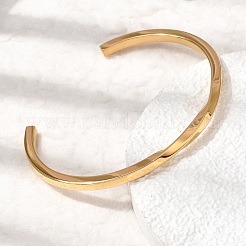 304 Stainless Steel Cuff Bangles for Women&nbsp;BJEW-H644-04G