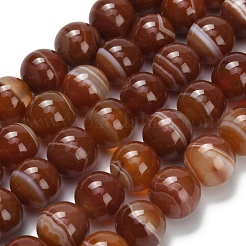 Natural Banded Agate Beads Strands&nbsp;G-L642-B04-12mm