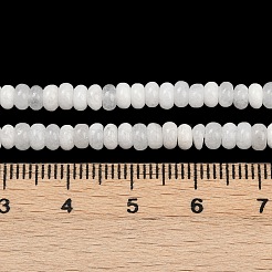 天然石ホワイトジェイドビーズ連売り  ロンデル  4x2mm  穴：0.8mm  約168個/連  15.08''（38.3センチメートル）&nbsp;G-H292-A25-01