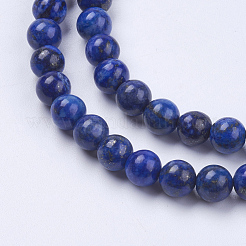 Natural Lapis Lazuli(Filled Color Glue) Beads Strands&nbsp;G-K269-01-6mm