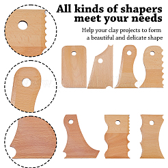 7Pcs Wood Pottery Foot Shaper Tools&nbsp;TOOL-DC0001-29