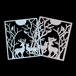 Rectangle with Christmas Reindeer/Stag Frame Carbon Steel Cutting Dies Stencils&nbsp;DIY-F032-02