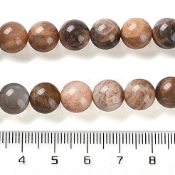 天然ブラックサンストーンビーズ連売り  ラウンド  10mm  穴：1mm  約40個/連  15.08''（38.3センチメートル）&nbsp;G-U009-A01-04