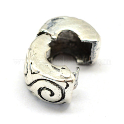 Alloy European Style Clasps&nbsp;X-PDLC-R001-16AS