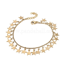 304 Stainless Steel Charm Bracelets for Women&nbsp;BJEW-D466-06G
