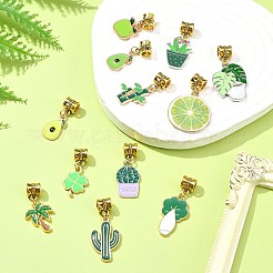 Plants Theme Alloy Enamel Pendants&nbsp;PALLOY-FS00008