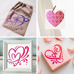 9Pcs 9 Styles PET Hollow Out Drawing Painting Stencils&nbsp;DIY-WH0411-616