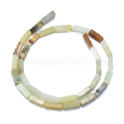 天然石翡翠ビーズ連売り  直方体の  13~14x3~5x3~4.5mm  穴：1mm  約27~29個/連  15.1~15.9インチ（38.5~40.5cm）&nbsp;G-F631-E03-02