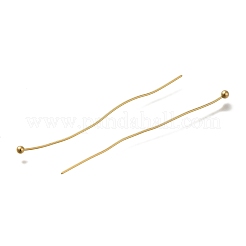 真鍮のボールヘッドピン  鉛フリー＆カドミウムフリー  24KGP本金メッキ  50x0.6mm  ヘッド：2mm&nbsp;KK-H502-03R-G
