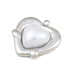 304 Stainless Steel with Plastic Pearl Pendants&nbsp;SA-CBABA5E-15P