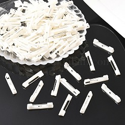 プラスチックブローチパーツ  バックバーピン  プラチナ  31x6mm&nbsp;JEWB-Q025-01B