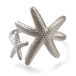 304 Stainless Steel Cuff Rings&nbsp;RJEW-Z074-13P