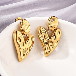 304 Stainless Steel Dangle Stud Earrings&nbsp;EJEW-D319-13G