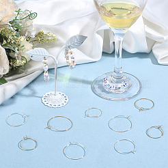 240Pcs 8 Styles 316 Surgical Stainless Steel Wine Glass Charms Rings&nbsp;STAS-BBC0009-38