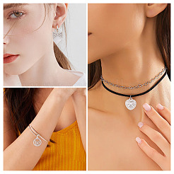 24Pcs 6 Styles Alloy Crystal Rhinestone Pendants&nbsp;FIND-TA0006-20P