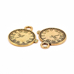 合金のチベット風チャーム  カドミウムフリー＆鉛フリー  クロック  アンティーク黄金  20x16x1mm  穴：1mm&nbsp;LS-TIBEP-48640-AG-LF