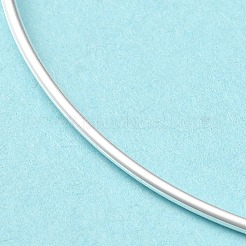 925純銀製の腕輪  女性のための調節可能な DIY ビーズバングル  s925刻印＆ツイストクラスプ付き  銀色のメッキ  6-1/2インチ（16.5cm）&nbsp;LS-BJEW-G681-01B-S