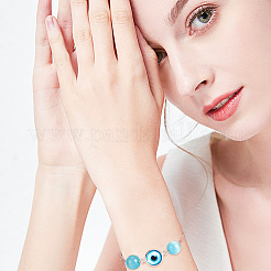 12個ラックメッキ真鍮チェーンリンクブレスレット作り  長持ちメッキ  スライダーブレスレット作り  プラチナメッキ  シングルチェーンの長さ：約115~120mm&nbsp;KK-HY0003-57P