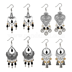 40Pcs 10 Styles Tibetan Style Alloy Chandelier Component Links&nbsp;TIBEP-CJ0003-21