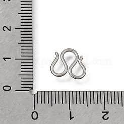 真鍮製のM字型留め具  ラックめっき  プラチナ  9x10x1.2mm&nbsp;KK-CBA0DF0-14D-P