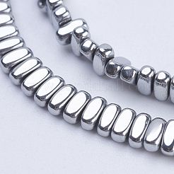 Electroplate Non-magnetic Synthetic Hematite Beads Strands&nbsp;G-J382-2x4x2mm-A06