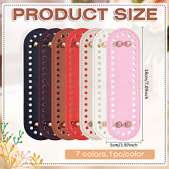 7Pcs 7 Colors PU Leather Crochet Bag Bottoms&nbsp;PURS-ME0001-02