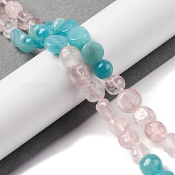 Natural Amazonite & Rose Quartz Beads Strands&nbsp;G-L610-B01-01