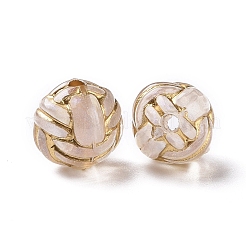 メッキクリアアクリルビーズ  ゴールドライン入り  クジュ  透明  11x10mm  穴：1.8mm  770個/ 500g&nbsp;OACR-P013-21